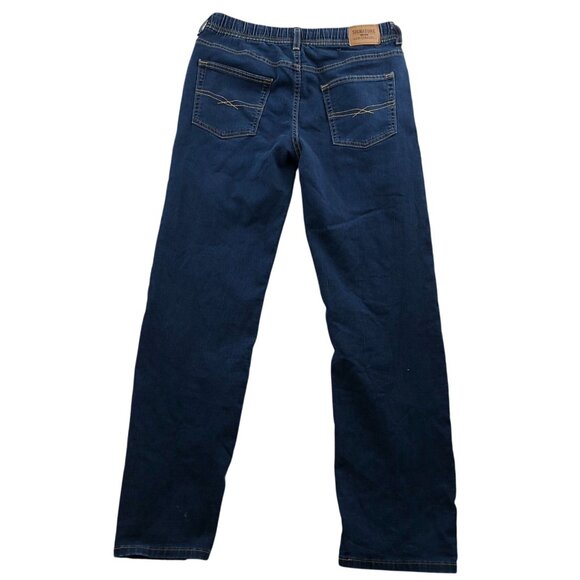 Levis Signature Women Jeans Size 18 Gold Athletic Fit Straight Leg Elastic Waist - Picture 2 of 16